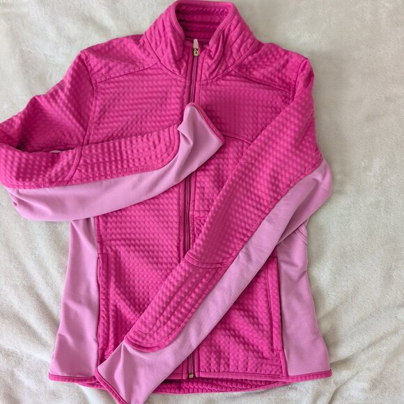 Nike Pink quilted zip up sweater/jacket - Picture 1 of 6